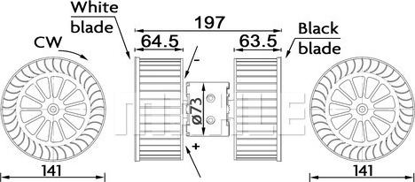 MAHLE AB 192 000S - DMUCHAWA BMW 3 E36
