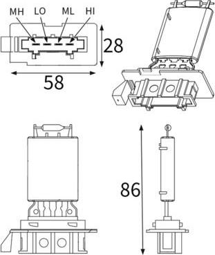 MAHLE AB 147 000S — Wentylator wewnętrzny