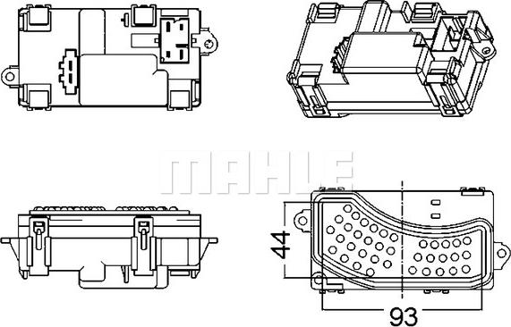 MAHLE ABR 5 000S — Regulator, wentylator nawiewu do wnętrza pojazdu
