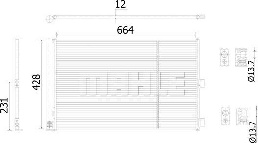 MAHLE AC 911 000S — Skraplacz, klimatyzacja