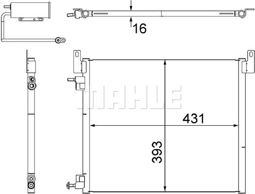 MAHLE AC 499 000S — Skraplacz, klimatyzacja