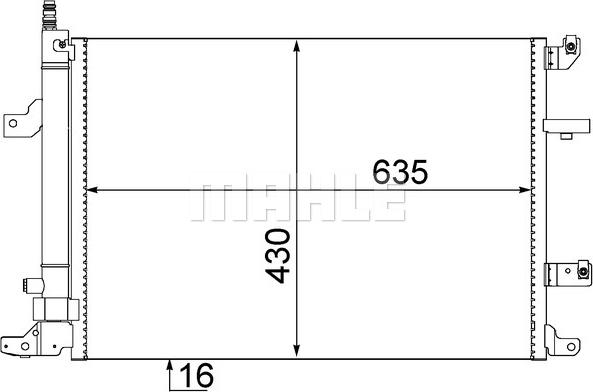 MAHLE AC 497 000S — Skraplacz, klimatyzacja