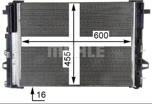 MAHLE AC 446 000P - SKRAPLACZ KLIMATYZACJI DB A 180-200-220 CDI