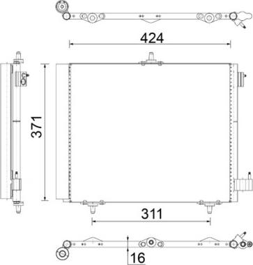 MAHLE AC 460 000S — Skraplacz, klimatyzacja