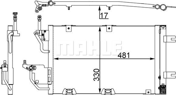 MAHLE AC 400 000S — Skraplacz, klimatyzacja