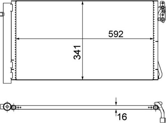 MAHLE AC 414 001S — Skraplacz, klimatyzacja