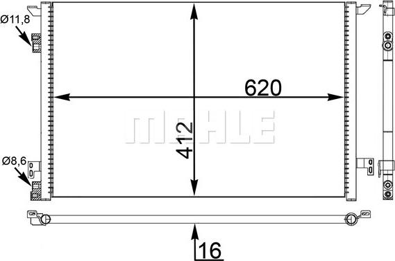 MAHLE AC 411 000S — Skraplacz, klimatyzacja