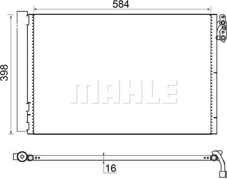 MAHLE AC 413 001S — Skraplacz, klimatyzacja