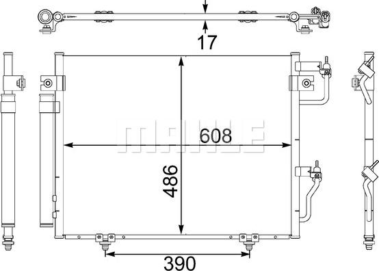 MAHLE AC 475 001S — Skraplacz, klimatyzacja