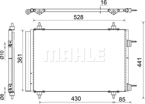 MAHLE AC 554 000S — Skraplacz, klimatyzacja