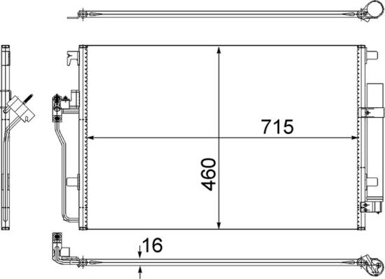 MAHLE AC 553 001S — Skraplacz, klimatyzacja