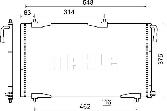 MAHLE AC 501 000S — Skraplacz, klimatyzacja