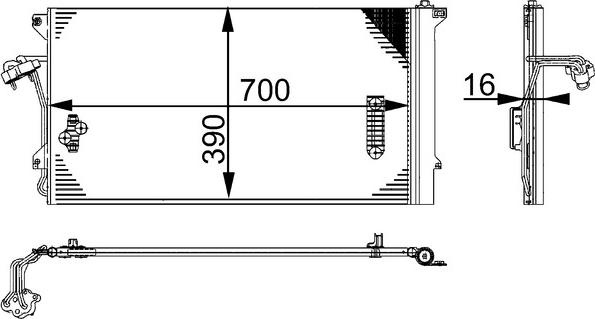MAHLE AC 659 000S - Skraplacz klimatyzacji