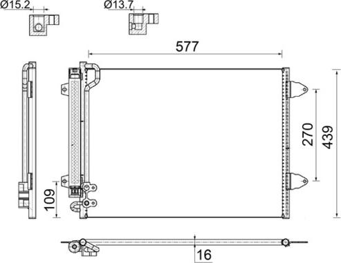 MAHLE AC 666 000S — Skraplacz, klimatyzacja