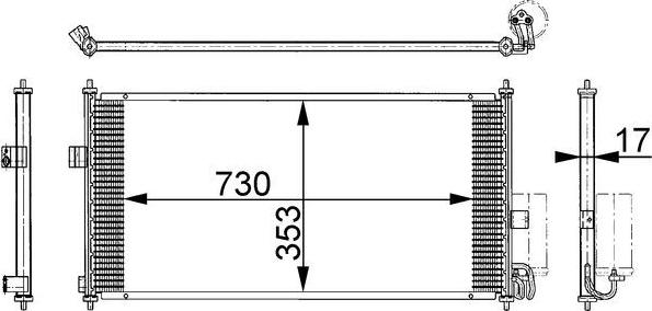 MAHLE AC 674 000S — Skraplacz, klimatyzacja