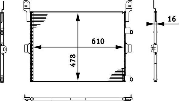 MAHLE AC 673 000S — Skraplacz, klimatyzacja