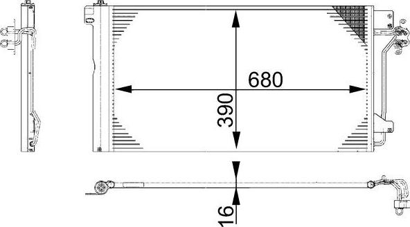 MAHLE AC 672 000S — Skraplacz, klimatyzacja