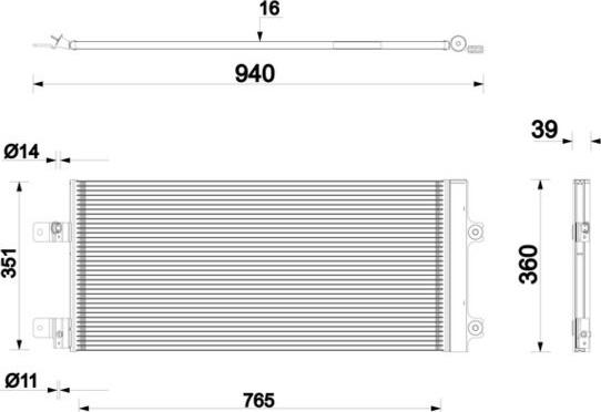 MAHLE AC 1158 000P - Skraplacz klimatyzacji