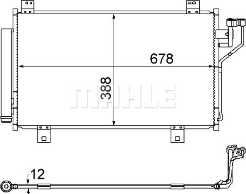MAHLE AC 865 000S — Skraplacz, klimatyzacja