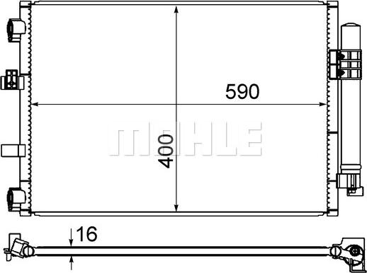 MAHLE AC 861 000S - SKRAPLACZ KLIMATYZACJI FORD FOCUS-C-MAX 11-14