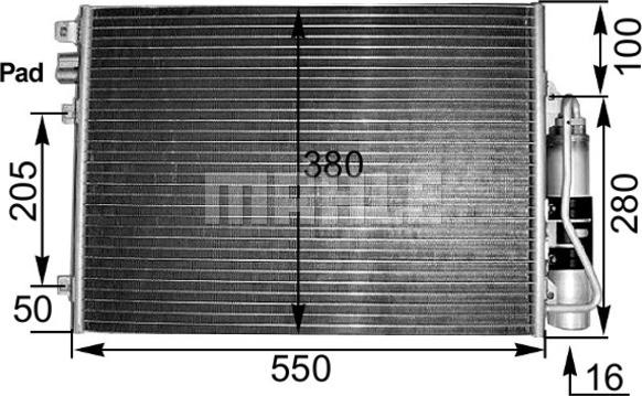 MAHLE AC 303 000S — Skraplacz, klimatyzacja