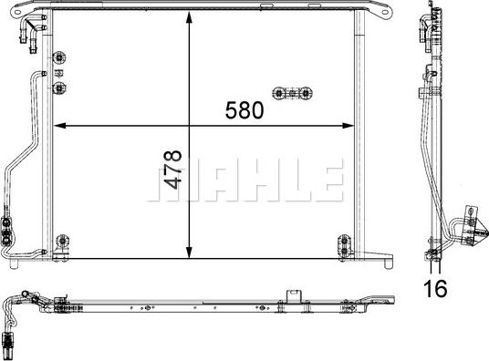 MAHLE AC 334 000S — Skraplacz, klimatyzacja