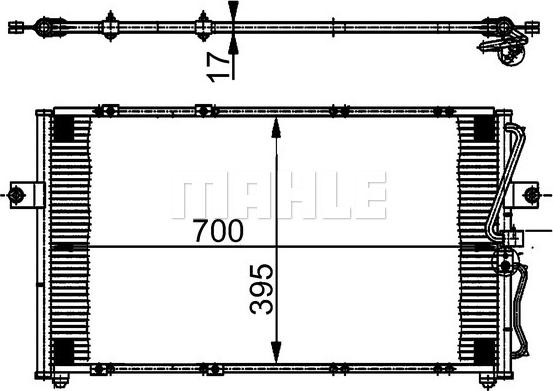 MAHLE AC 379 000S — Skraplacz, klimatyzacja