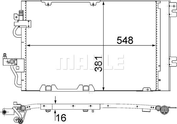 MAHLE AC 378 000S — Skraplacz, klimatyzacja