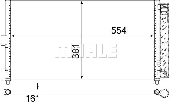 MAHLE AC 372 000S - SKRAPLACZ KLIMATYZACJI FIAT PUNTO-DOBLO 99-