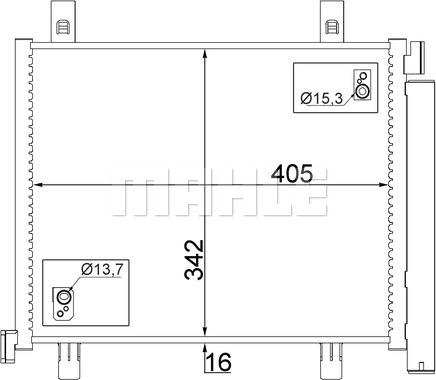 MAHLE AC 747 000S - SKRAPLACZ KLIMATYZACJI SEAT MII-SKODA CITIGO-VW UP 11-