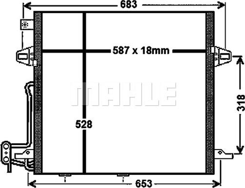 MAHLE AC 756 000P - SKRAPLACZ KLIMATYZACJI DB W164 ML 05-