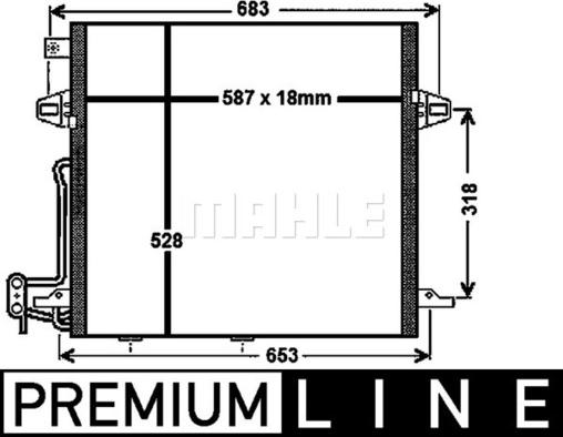 MAHLE AC 756 000P — Skraplacz, klimatyzacja