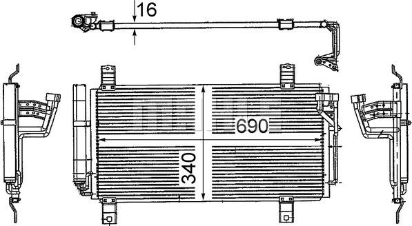 MAHLE AC 714 000S - SKRAPLACZ KLIMATYZACJI MAZDA 6 08-