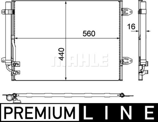 MAHLE AC 733 000P — Skraplacz, klimatyzacja
