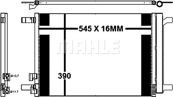 MAHLE AC 772 000P - Skraplacz klimatyzacji