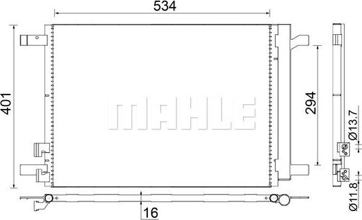 MAHLE AC 772 000S - Skraplacz klimatyzacji
