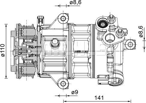 MAHLE ACP 1491 000P - Kompresor klimatyzacji