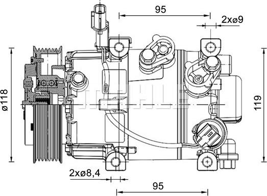 MAHLE ACP 1463 000P - Kompresor klimatyzacji