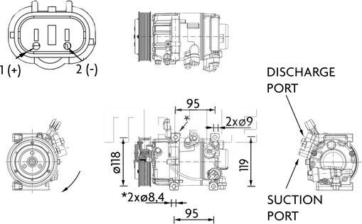 MAHLE ACP 1463 000P - Kompresor klimatyzacji