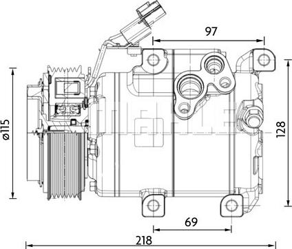 MAHLE ACP 1467 000P - Kompresor klimatyzacji