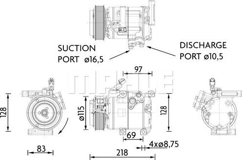 MAHLE ACP 1467 000P - Kompresor klimatyzacji
