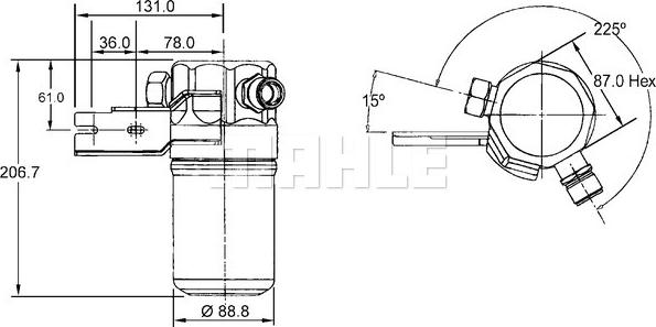 MAHLE AD 42 000S — Osuszacz, klimatyzacja