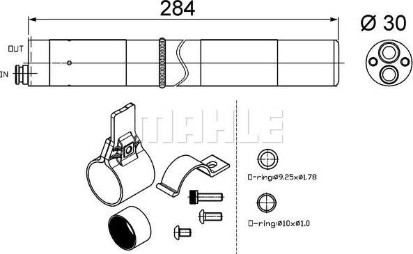 MAHLE AD 251 000S — Osuszacz, klimatyzacja