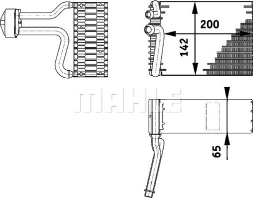 MAHLE AE 66 000P - Parownik klimatyzacji