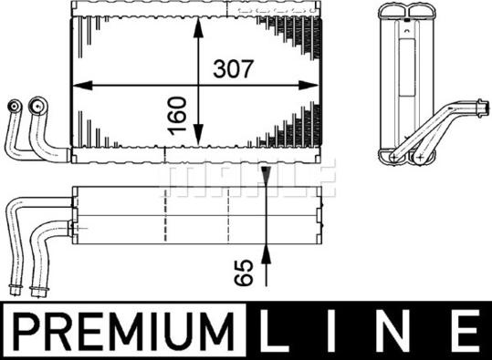 MAHLE AE 68 000P - PAROWNIK KLIMATYZACJI BMW 5 E60-E61 6 E63 03-