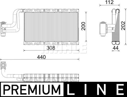MAHLE AE 191 000P — Parownik, klimatyzacja