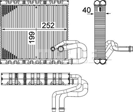 MAHLE AE 106 000P - PAROWNIK KLIMATYZACJI DB SPRINTER 06-