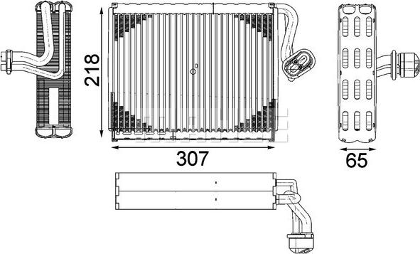 MAHLE AE 122 000P - Parownik klimatyzacji