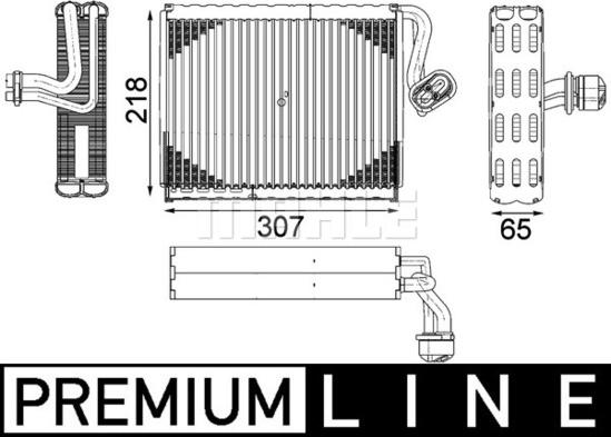 MAHLE AE 122 000P - Parownik klimatyzacji