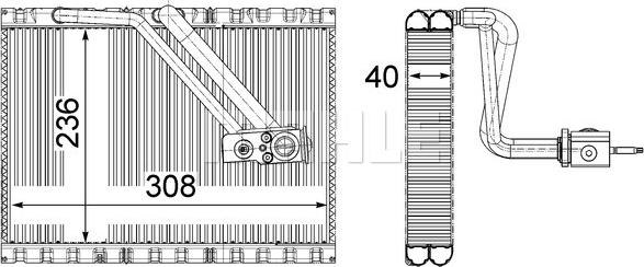MAHLE AE 127 000P - Chłodzenie parownika i osuszanie powietrza w kabinie w miarę rozszerzania się w nim czynnika chłodniczego